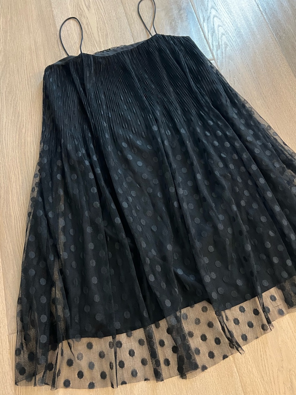 Zara Black Polka Dot Tulle Mini Dress. S. Mint condition.